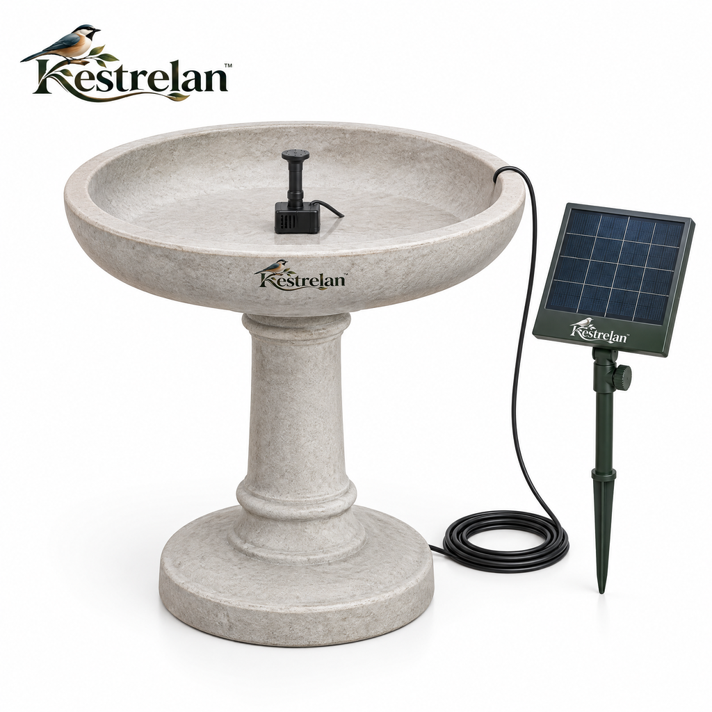 Kestrelan™ SunRipple Solar Bird Bath Fountain – Solar-Powered Water Circulator for Garden Basins, Backyard Bird Baths & Outdoor Wildlife Spaces