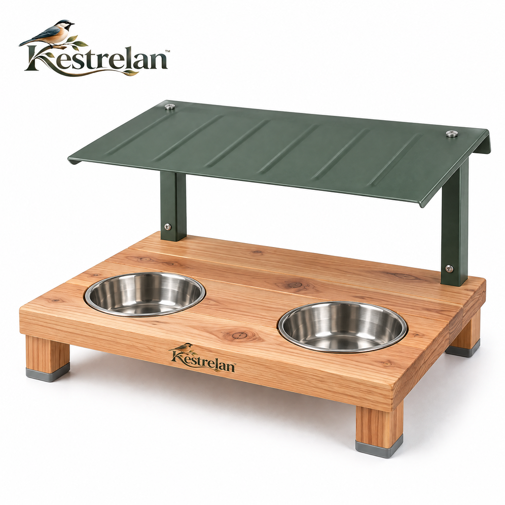 Kestrelan™ TinyTrail Chipmunk Feeding Platform – Raised Backyard Wildlife Snack Station for Gardens, Patios & Nature Watching