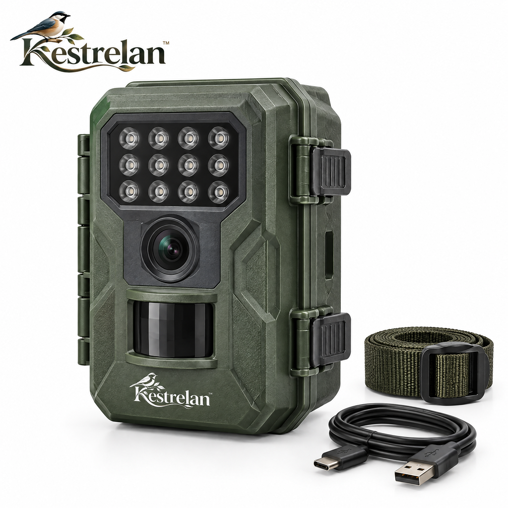Kestrelan™ WildTrace Backyard Wildlife Camera – Motion-Activated Outdoor Observation Camera for Birds, Squirrels & Garden Visitors