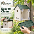 Kestrelan™ NestView Window Observation Birdhouse – Clear-Back Nesting Box for Up-Close Home Bird Watching